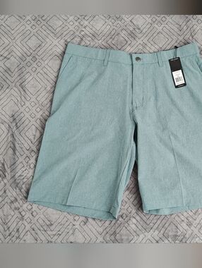Adidas Men's Ultimate365 Teal Raw Green Flat Front Shorts Size 36